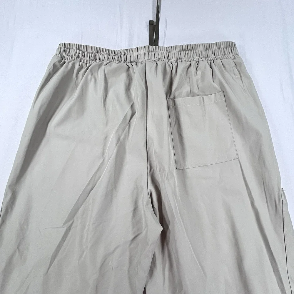 NWT COOFANDY Men's L Utility Straight Fit Cargo Pants Casual Khaki Drawstring - Picture 5 of 11